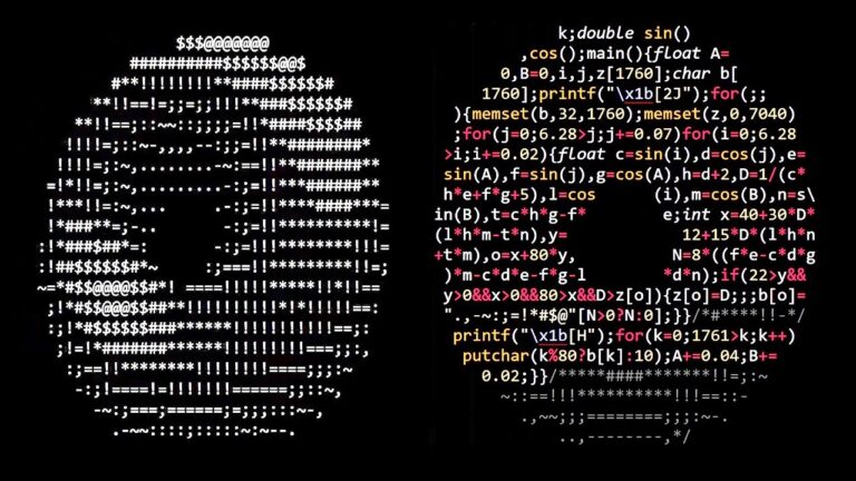 how to: code donut-shaped C code that generates a 3D spinning donut ...
